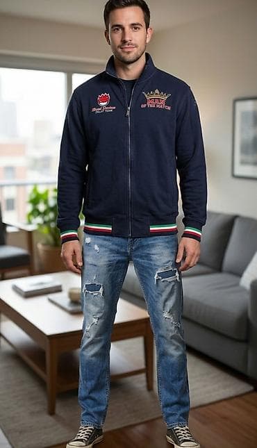 Komplet - Boja: tamnoplava - Materijal: mekani pamučni duks