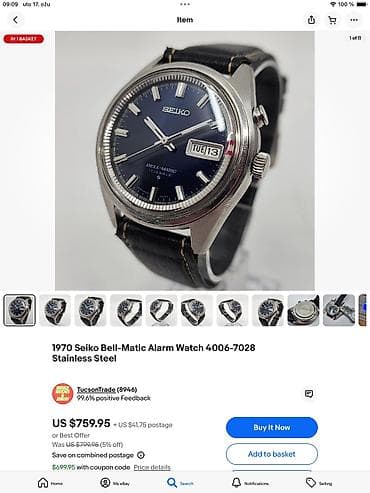 chanel mindjuse cena: Budilnik Seiko ZVONAR / Bel Matic zvonar sat / CENA 450€ . UKUCAJ — 10