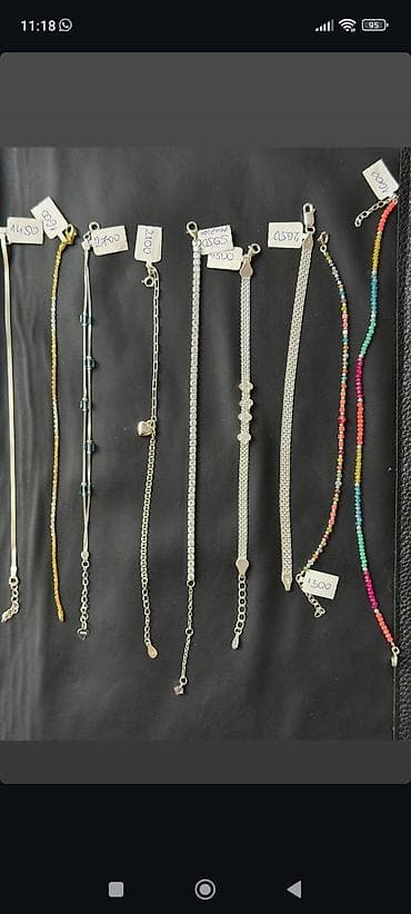 srebrni nakit setovi: Srebrne ogrlice i narukvice – različiti modeli - Materijal: srebro — 3