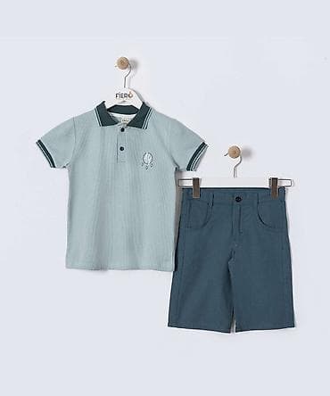 Komplet polo bermude zeleni 6-9 god Elegantan i udoban letnji komplet