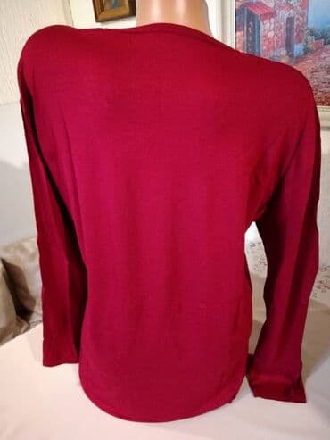 c a tunike: 3XL (EU 46), Viscose, Floral, Single-colored, color - Burgundy — 5