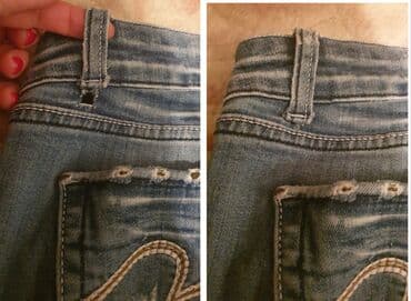 pocepane pantalone: 26, Jeans, Regular rise, Straight — 5