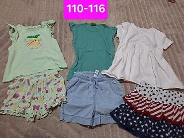 Pantalone: Komplet letnje odeće za devojčicu – veličina 110–116. Sadrži: - 3 — 1