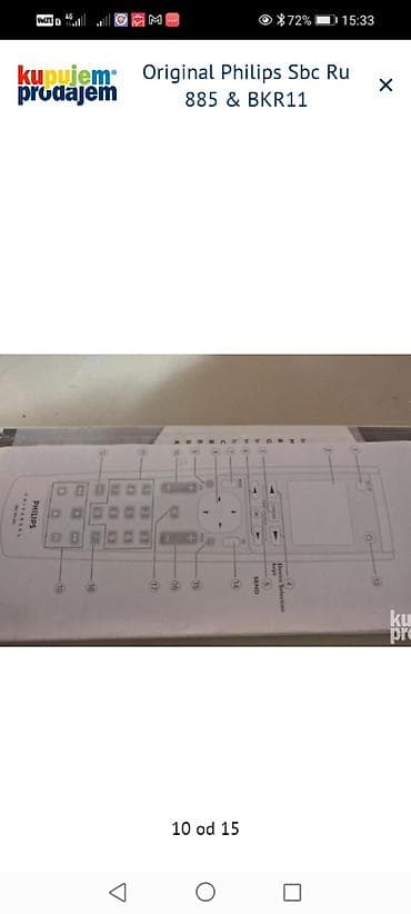 mali frižider polovni: Univerzalni daljinski upravljač Philips SBC RU885 + BKR11 - — 7