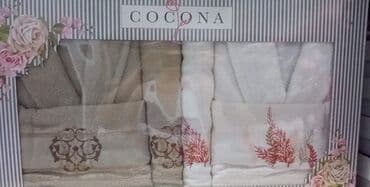 stikeri za badnji dan: FAMILY BATHROB SET, Pamucni Turski set bade mantila sadrzi: 2 bade — 3