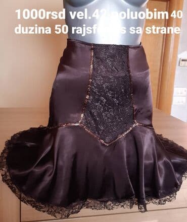 Suknje: S (EU 36), Mini, bоја - Braon — 9