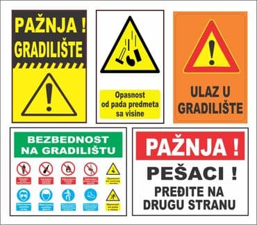 METALNE TABLE I NALEPNICE za GRADILIŠTE Cene tabli sa nalepnicom su:  