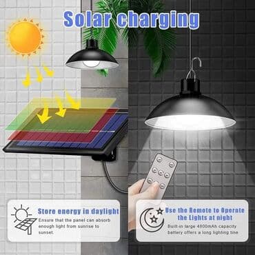 luster na daljinski: Cena 1950 din Led luster sa solarnim panelom Odlicno za — 8