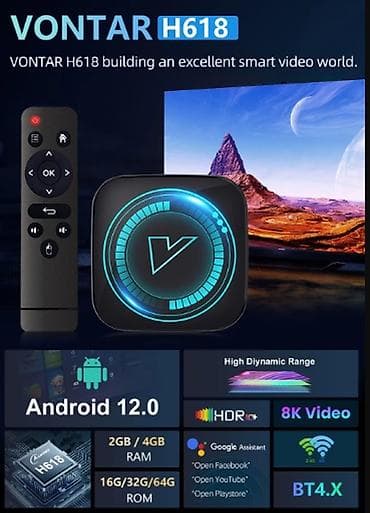 adapter za struju: Android tv boks Vontar 8K - H618 - 4/32GB - Android 12 Garancija na — 2