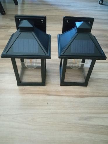 stolovi i stolice za terase: Solarne zidne lampe sa senzorom pokreta – set od 2 komada - Napajanje — 5