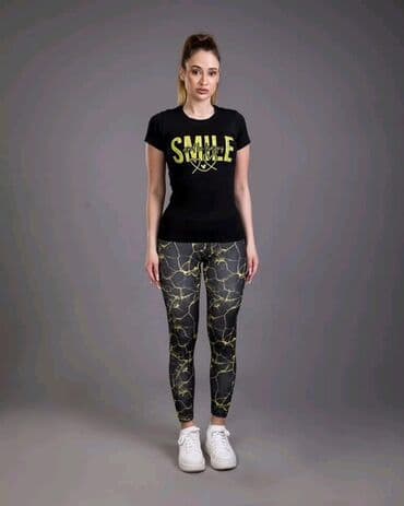 helanke sa prorezom: 2XS (EU 32), XS (EU 34), S (EU 36), Print, color - Black — 5