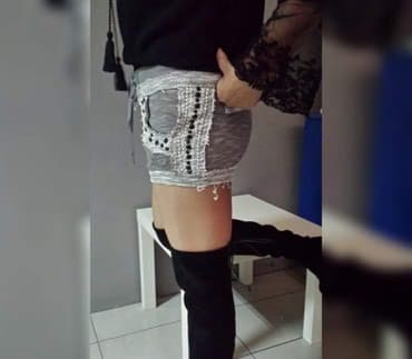 pantalone od vestacke koze: S (EU 36), bоја - Siva, Jednobojni — 2