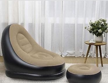 Gumen-fotelja na naduvavanje sa tabureom - Moderan lounge set
