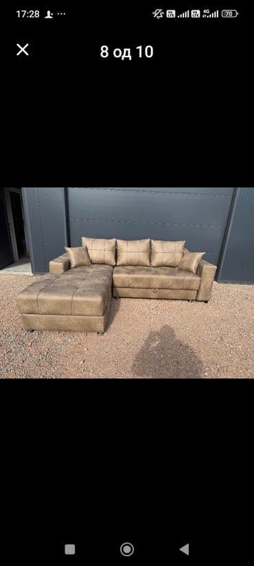 trosed na razvlacenje sa dusekom: Ugaona garnitura – moderni L oblik - Prostrana ugaona sofa sa dubokim — 7
