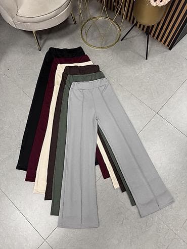 ramax pantalone: Ženske elegantne pantalone sa visokim strukom i širokim nogavicama — 7