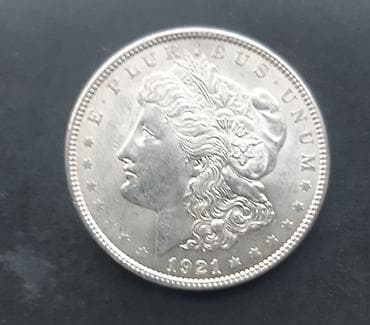 colossus e bike: Srebrni američki dolar “Morgan”, godina 1921. - Nominala: One Dollar — 1