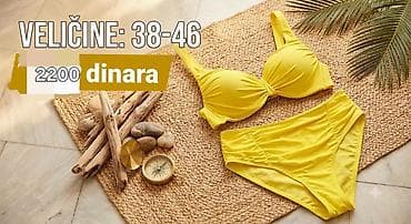 Kupaći kostim dvodelni– žuta boja. - Gornji deo: oblikovane korpe sa na lalafo.rs Kupaći kostim dvodelni– žuta boja. - Gornji deo: oblikovane korpe sa
