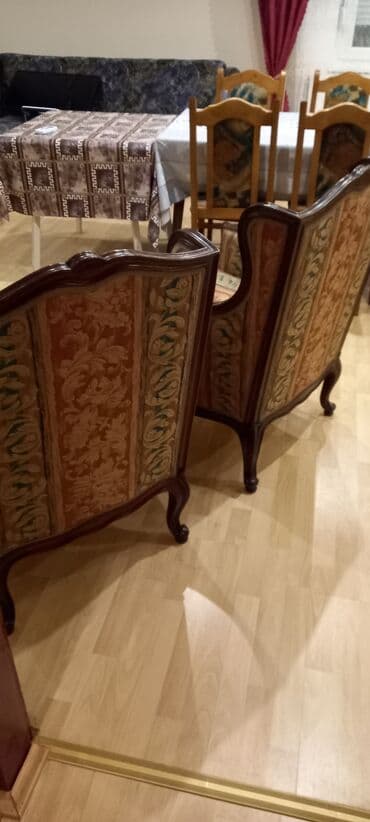 stilske rucice za namestaj: Francuska fotelja u stilu Luja XV dve fotelje - Konstrukcija od punog — 7