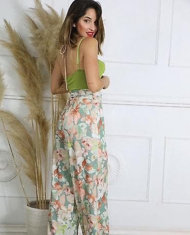 pantalone za devojke: Široke palazzo pantalone sa efektom suknje – više dezena 1550 din S M — 7