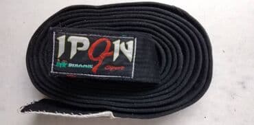 stitnici za ruke za motor: Pojas za borilacki sport Ipon crni 350 cm.sirina 4 cm.,ocuvan — 1