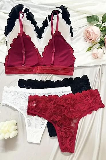 Brushalteri, Bralete: Čipkani set donjeg veša – bralette i tangice, vel. L - Stil: nežni — 2