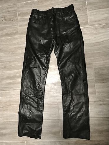 velicina 29 farmerke: ŽENSKE PANTALONE KOŽNE PRAVA KOŽA Veličina 29 struk 34cm Stanje — 1