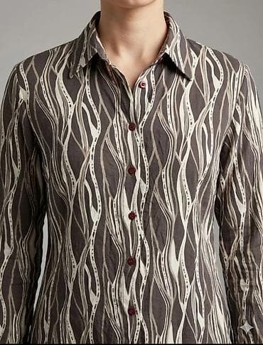 pantalone s: Ženska košulja sa dugim rukavima i klasičnim kragnom. Dizajn — 1