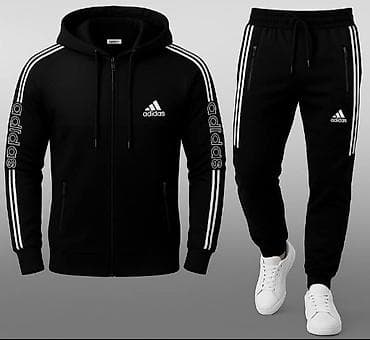addidas trenerka crna: Muški sportski komplet – dukserica sa kapuljačom i donji deo trenerke — 6