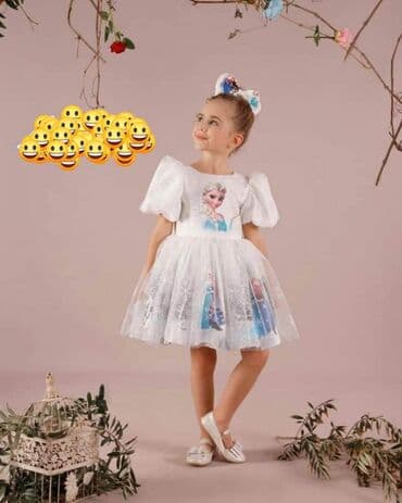 vreca za spavanje: Elza Frozen haljinica u kompletu sa mašnom, 5800din, veličine 6-7, 7-8 — 2