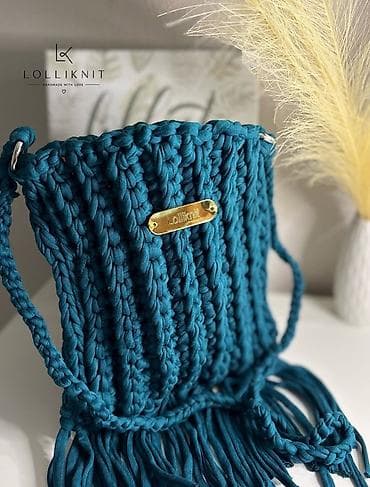 monina torba: Ručno pletena torbica LolliKnit - Model: pletena crossbody torbica sa — 2