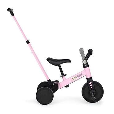 guralica za blizance: ECOTOYS Tricikl 2u1 – roze (YM-BT-6PUSHPINK-250) Višenamenski dečiji — 1
