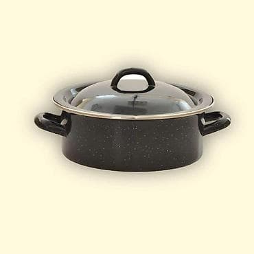 Emajlirana plitka šerpa sa poklopcem 5.5 litara. Cena 2500 dinara+Ptt