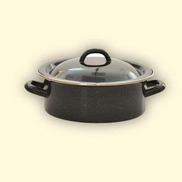 serpe od 30 litara: Emajlirana plitka šerpa sa poklopcem 5.5 litara. Cena 2500 dinara+Ptt — 1