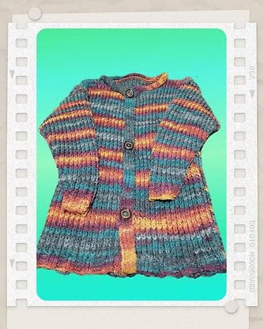 Nov ručno pleteni džemper vel XXL. Obim grudi 104cm, ramena 114cm — 4