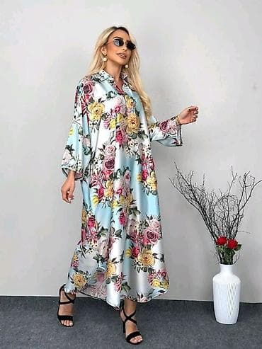 haljinice waikiki: Tim: Saten haljina maxi dužine sa floralnim printom - Materijal — 3