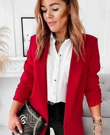 espadrile beograd: Ženski elegantni blejzer – bez kopčanja, dužina do ispod kukova — 3