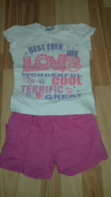bebe devojcica 3 5 godina: Set: T-shirt, Shorts, 110-116 — 3