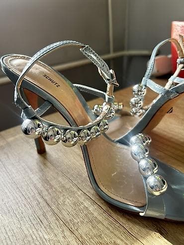 naborane haljine: Schutz sandale na štiklu - Model: elegantne sandale sa tankim — 3