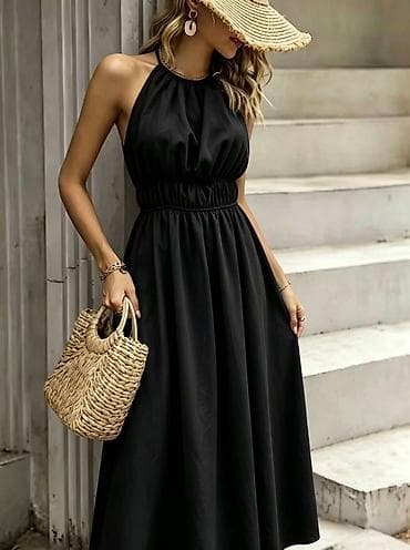 saša vidić haljine: Letnja haljina na vezivanje oko vrata (halter), otvorenih leđa, midi — 2