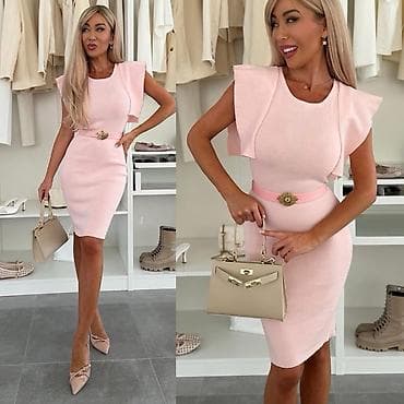 bunda s: ❤️Elegantna ženska haljina – midi dužina, bez rukava, sa dekorativnim — 8