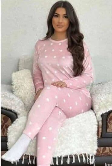 Pidžame: Plišane cotex pidzame extra kvaliteta premekane,tople,sa elastinom — 3