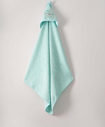 Frotirni peškir sa kapuljačom za bebe 75x80 cm – zeleni - Materijal