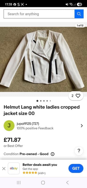 ženske jakne h m: Adamo, L (EU 40), Cotton, Single-colored — 2