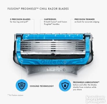 Lepota i nega: Gillette Fusion Proshield sa 4 uložaka Brijač se sastoji od 5 oštrica — 2
