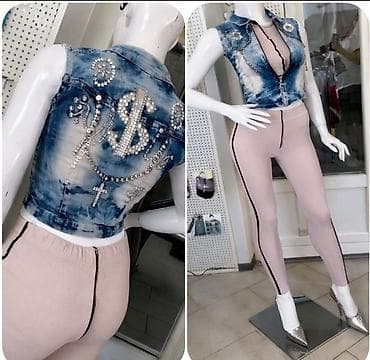 tom tailor teksas jakne: Ženski teksas prsluk bez rukava – plavo/bele “washed” nijanse sa — 1