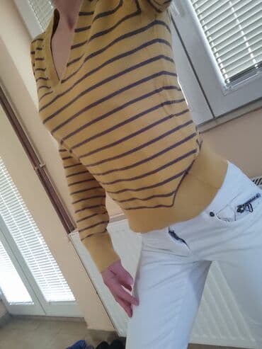 new yorker sakoi: S (EU 36), Cotton, Casual cut, Stripes — 4