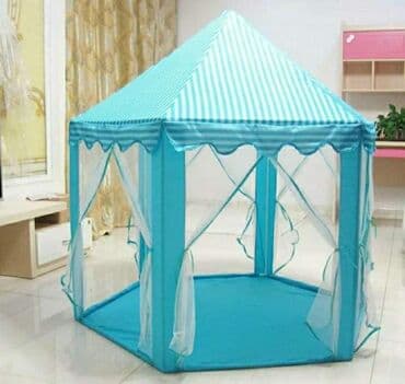 deciji kreveti pancevo: Veliki zamak sator roze i plavi Veliki šator za igru podseća na — 1