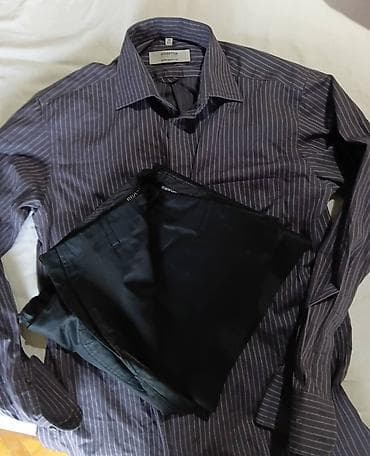 trenerke od likre: Muška elegantna kombinacija – košulja + pantalone - Košulja Eterna — 1