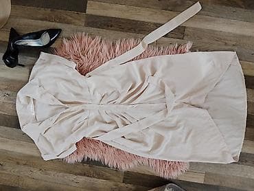 c.a.n.d.a collection: Elegantna košulja-haljina u nežnoj bež/šampanj nijansi. Model sa — 1