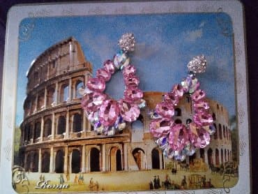 skafanderi za zimu: Screwback earrings, Handmade, Material: Crystal — 2